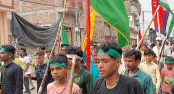 हिंदू मुस्लिम एकता का मिसाल बना मोकामा में मोहर्रम का ताजिया जुलूस।