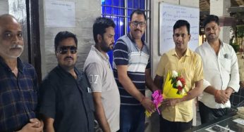 उप सभापति प्रतिनिधि कन्हैया जी ने नवनियुक्त थानाध्यक्ष अनिल पांडे का किया स्वागत।