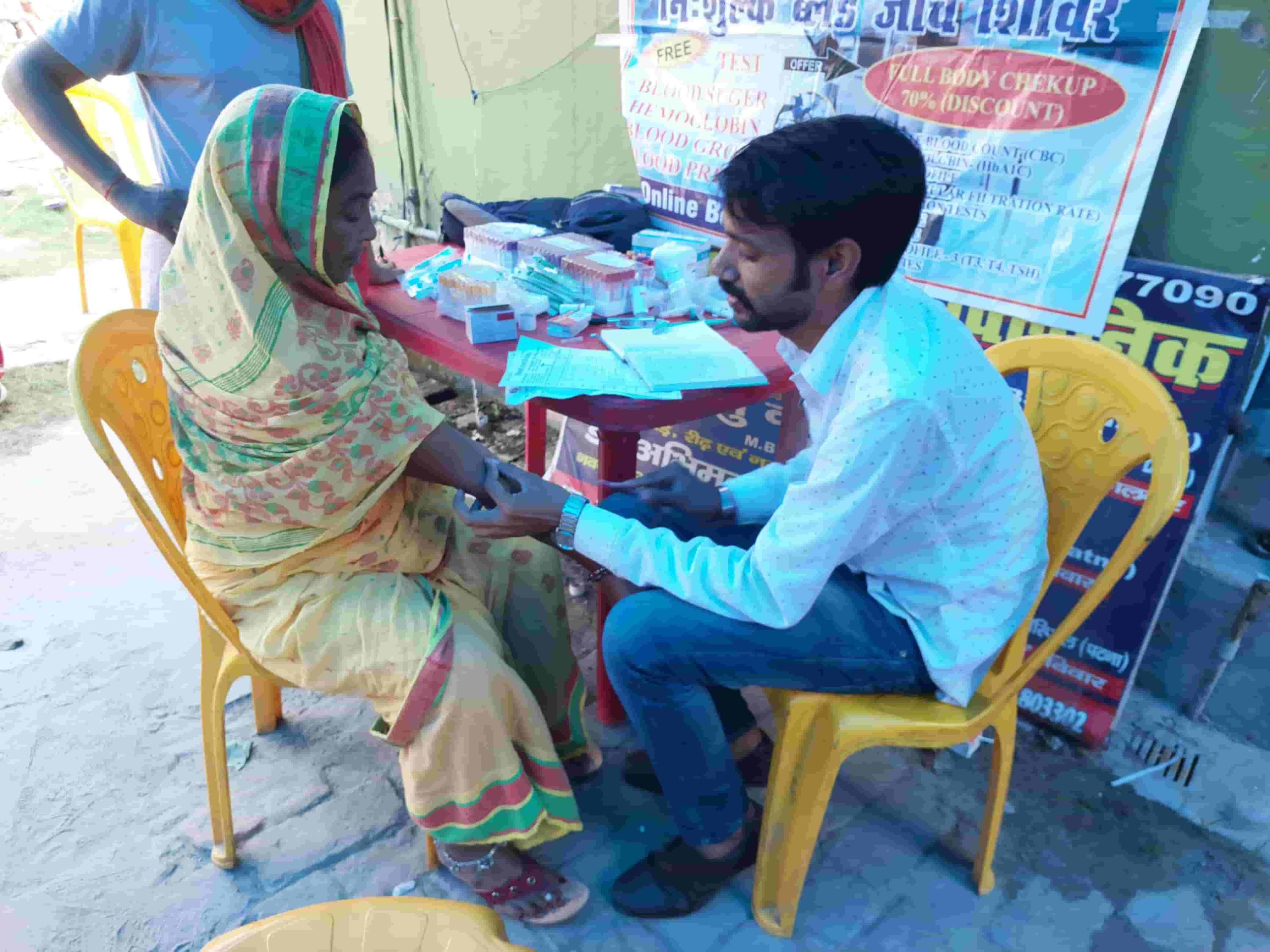 Successful organization of free health camp at Vicky Health Clinic